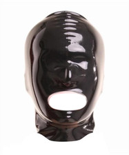 Black Latex Rubber Hood Mask