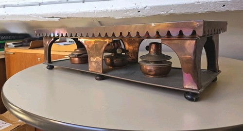 Antique copper food - antique, warmer.