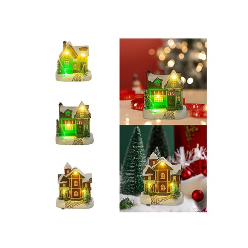 Lighted christmas village - lighted,