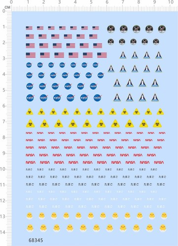 5mm nasa flags apollo - us,