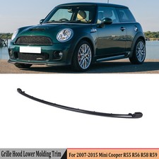For Mini Cooper R55 R56 R57 R58 R59 07-15 Gloss Black Lower Grille Hood Molding