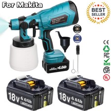 Spray Gun Cordless Paint Sprayer Fence Wall Electric Airless HVLP For Makita 18V