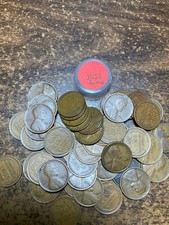 1913-P LINCOLN WHEAT CENT PENNY ROLL, "ALL COINS IN "FINE" CONDITION" 50 coins!