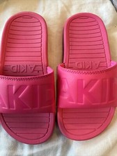 Akid 2Y Slides Kids Shoes Sandals Pink With Pink  Print