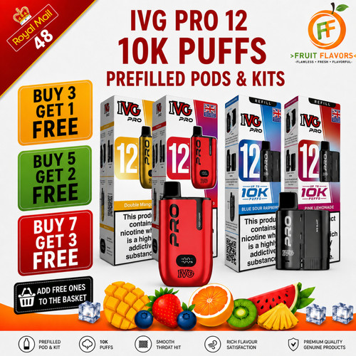 Ivg pro 10k puffs prefilled - 12,