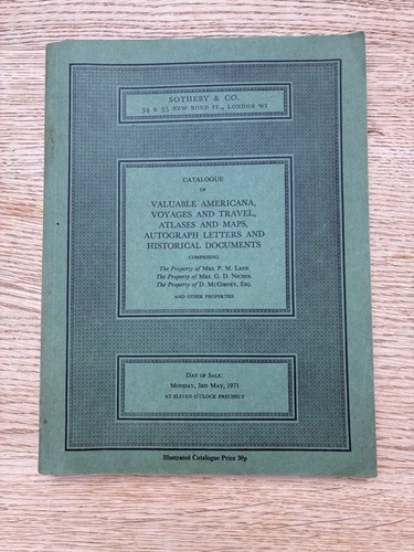 1971 sothebys catalogue - 1971,