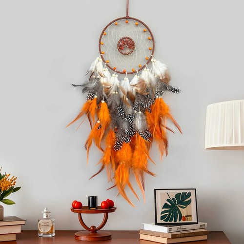 Large dream catcher - dream, feather