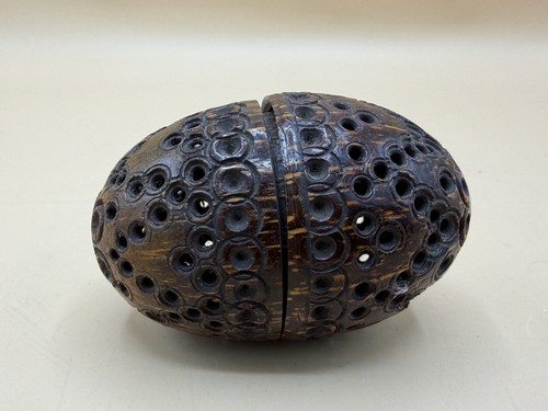 Antique carved coquilla nut - coquilla,