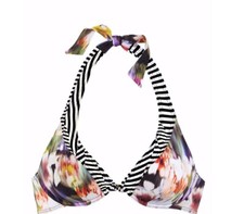 Sunseeker Black Print Underwired Bikini Top - 12 to 18 - B to DD/E Cup