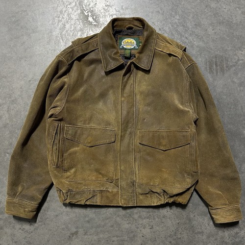 Vintage cabelas leather flight - cabelas,