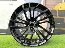 4 x 20 Inch 5x112 Segment Spoke Evo Style Black Wheels: Fits For Audi Q6 Q7