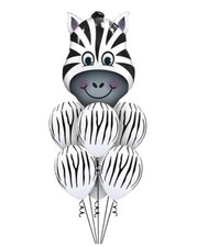 Zebra Jungle Balloons 7pcs