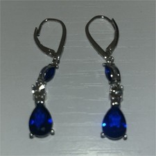 Sapphire & Diamond Teardrop