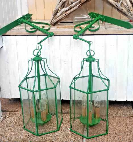 Large pair vintage hanging - large, of