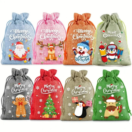 Christmas jute burlap - 12,