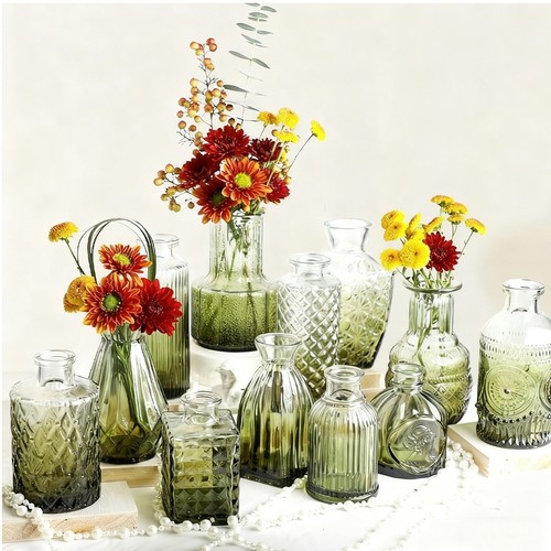 Glass bud vase set - vase, small