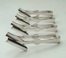 1899 VICTORIAN ELKINGTON SILVER PLATED ASPARAGUS TONGS SET