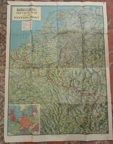 Large ww2 folding paper - ww2, map