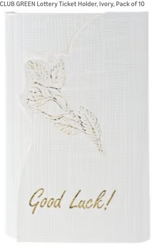 White gold lottery ticket - white/gold,