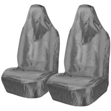FOR HYUNDAI i10 I10 - Heavy Duty Grey Waterproof Car Seat Covers - 2 x Fronts