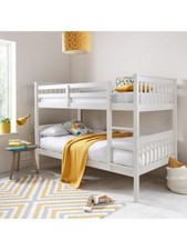 Novara Bunk Bed White Durable Space-Saving Bedroom Furniture for Kids' Rooms