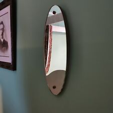 Mid Century Modern Oval Mirror For Hooking Or Hanging