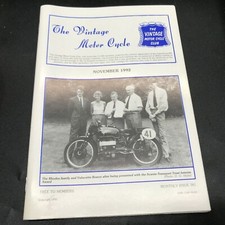 OFFICIAL THE VINTAGE MOTORCYCLE CLUB MAGAZINE NOVEMBER 1992 HARLEY DAVIDSON