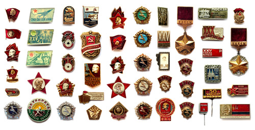 Vintage pin badges soviet - pin, badges,