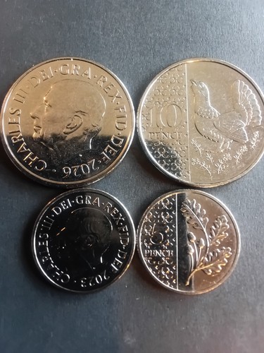 Pair king charles coins - of,