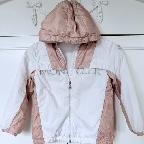 Moncler girls white - moncler, white/pink