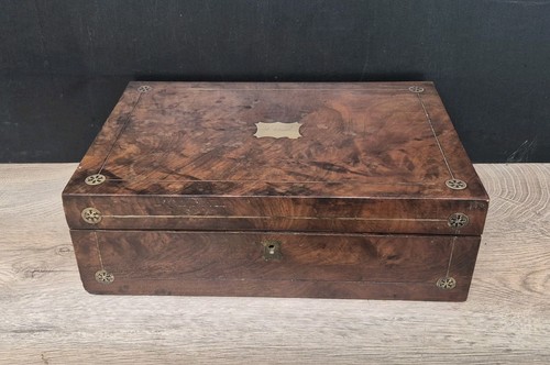 Antique writing box slope burr - slope,