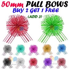 LARGE PULL BOWS 50mm QUALITY Wedding Car Present Coronation Party Gift Wrap