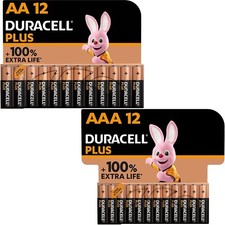 Duracell Plus Power AA AAA Batteries Alkaline Long Lasting LR03, LR6 Far Expiry
