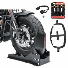 Set Wheel chock + Ratchet straps for Kawasaki VN 1500 Classic / Mean Streak SW15