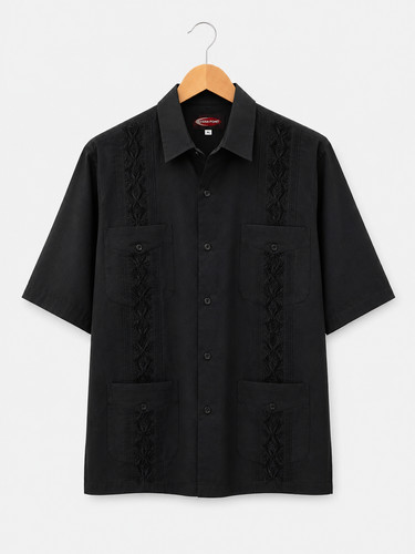 Silver point black embroidered - point,