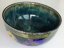 S. Hancock & Sons Rubens Ware “Pomegranate” 9 inch dia x 4 1/2 tall Bowl  c1920s