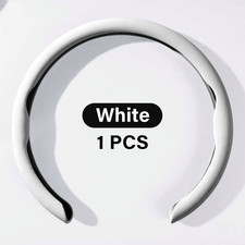 For Tesla Steering Wheel Cover Nappa Leather Non-Slip Clip on Breathable 15 inch