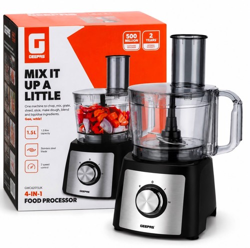 Geepas food processor - 4-in-1,