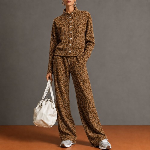 Ladies leopard tracksuit - ladies,