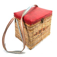 Vintage 1970s Wicker Fishing