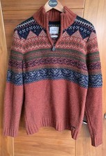 White Stuff Rust Fairisle