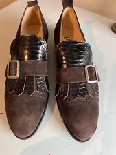 Ladies Italian HB Shoes Brown Suede Size 41