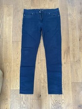 Farah Navy Blue Chinos, 34 In