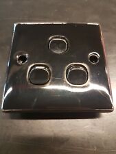 Retro Clipsal E33 3 gang switch Black