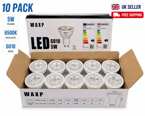 10x gu10 led bulbs 6500k - gu10,