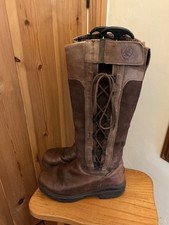 Ariat Womens Grassmere H20 Insulated brown leather Boots UK 7.5 wide Calf 