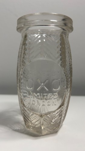 Vintage oxo glass jar no - rg,