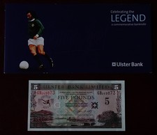 2006 -{ EF }- George Best Ulster Bank £5 Belfast Ireland Northern P-339 + CARD