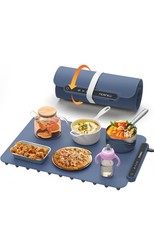 iTRUSOU Roll-Up Electric Food Warmer Tray 3 Heat Levels Silicone Mat 250W