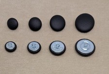 Noire Lisbon Vinyl Loop Back Upholstery Buttons 15mm, 19mm, 23mm or 28mm